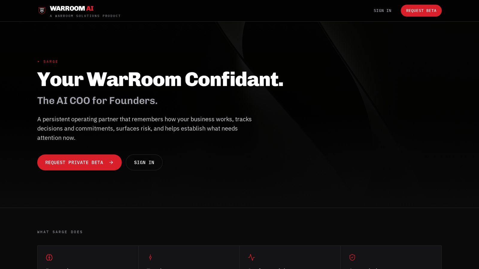 Sarge product interface